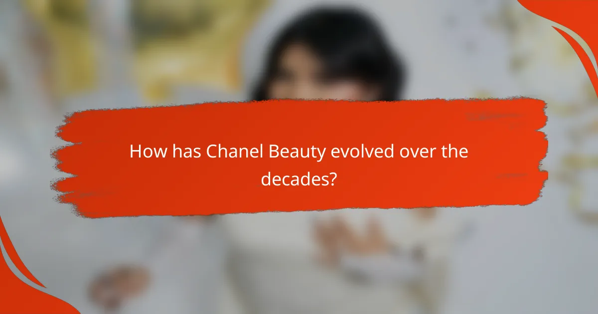 How has Chanel Beauty evolved over the decades?