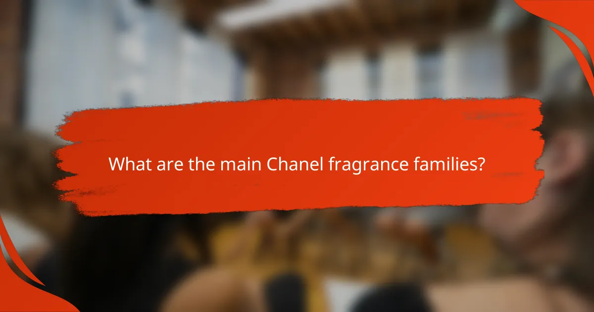 What are the main Chanel fragrance families?